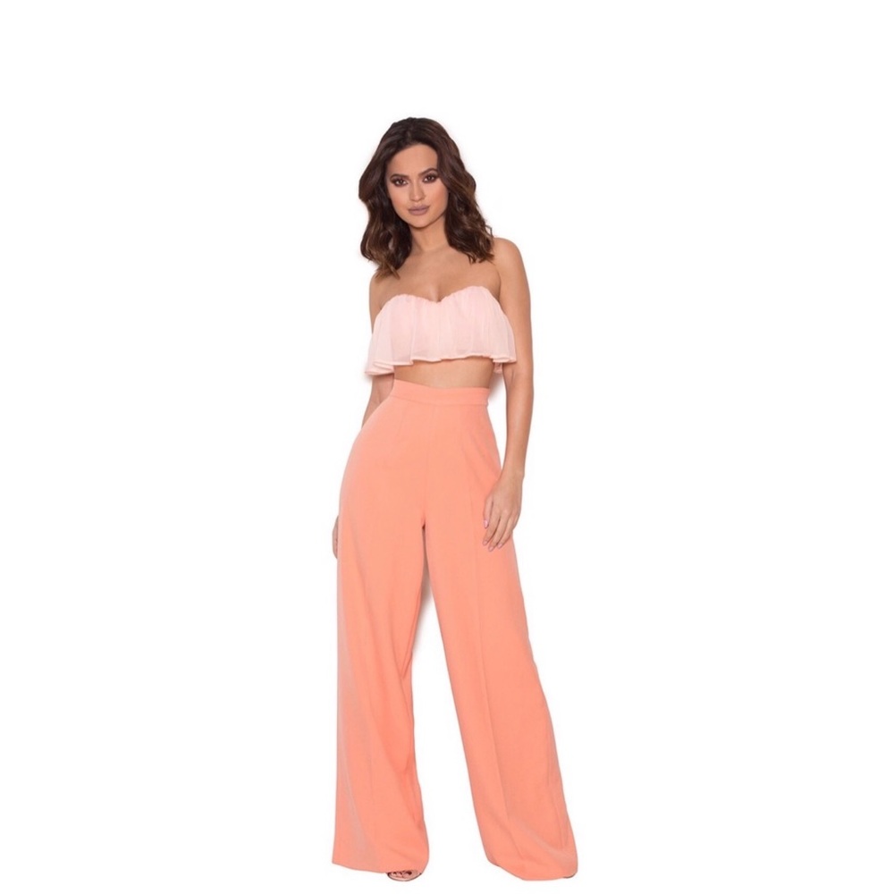 House of CB Callie High-Waist Wide-Leg Pants